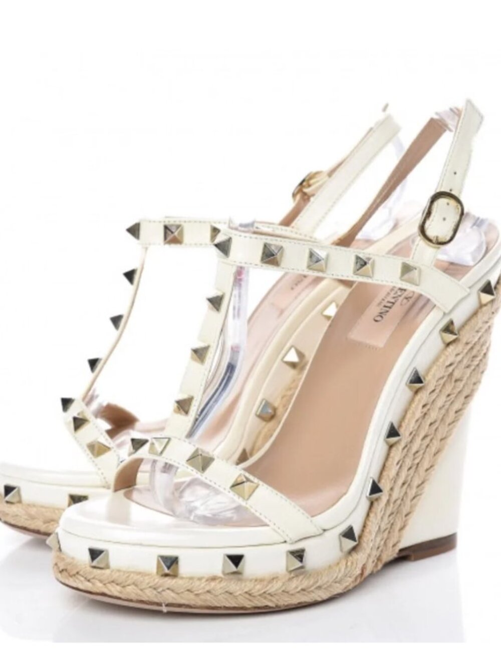 Valentino Garavani Rockstud Wedge Women Sandals size 37